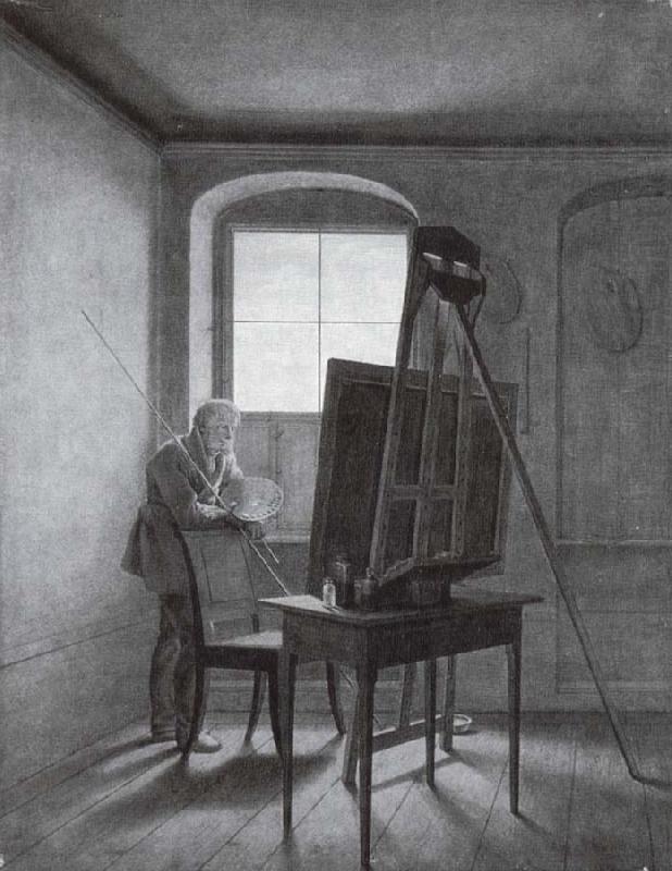 Caspar David Friedrich in Seinem Atelier, Georg Friedrich Kersting